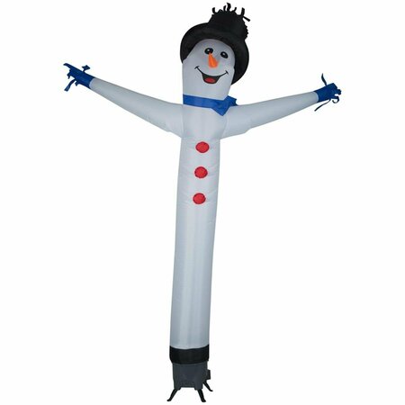 GEMMY INDUSTRIES Gemmy  144 in. Jolly Jiggler Snowman Inflatable, White Wire 9070602